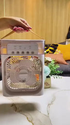 Fan And Humidifier, Portable Spray Cooling Fan with Carry Handle,