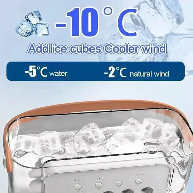 Mini 3-in-1 Air Cooler – USB Air Cooler with Water Tank, Misting Function & LED Light